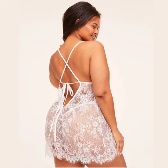 Adore Me White Lace Chemise - Picture 2 of 6